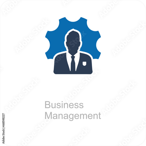 Business Management and management icon concept