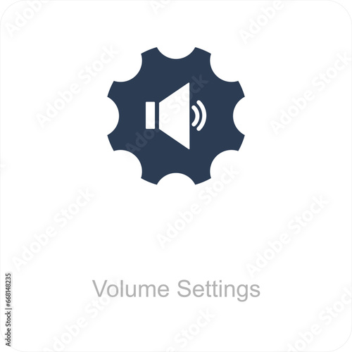 Volume Settings and audio icon concept