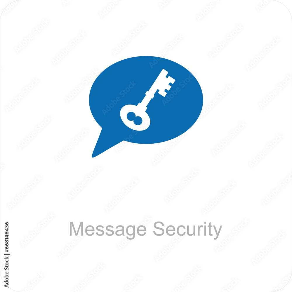 Message Security and protection icon concept Message Security and protection icon concept