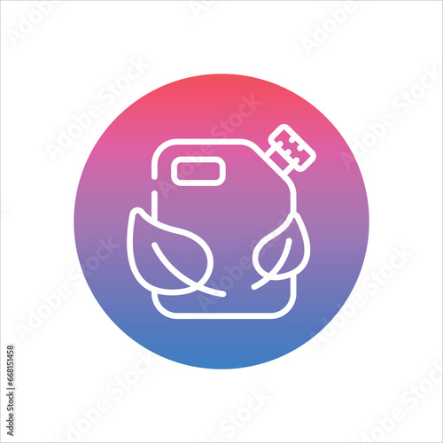 Eco Fuel icon vector stock illustration