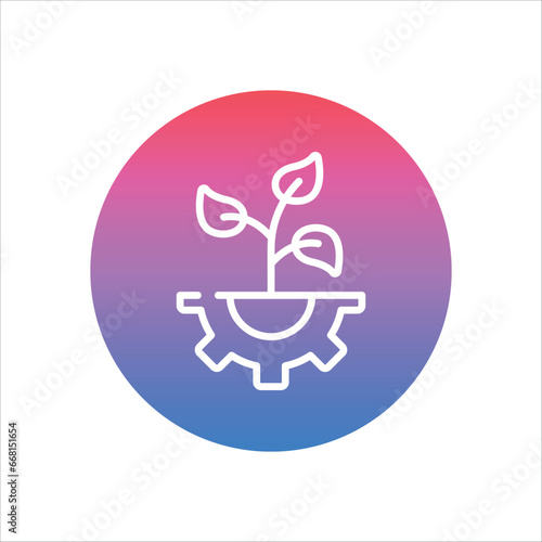 Eco Energy icon vector stock illustration photo