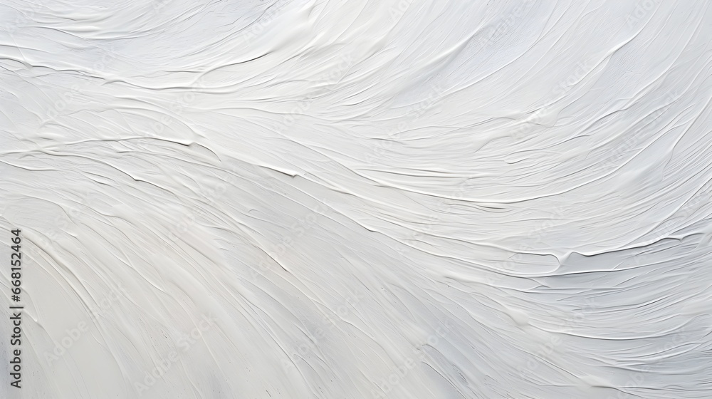 Close up of oil painting texture with brush strokes and palette knife strokes in white and grey colors Close up of oil painting texture with brush strokes and palette knife strokes in white and grey colors