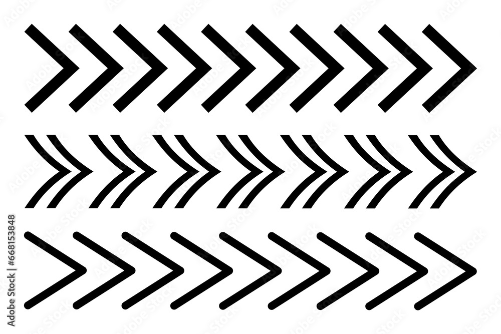 Chevron arrows vector icon set
