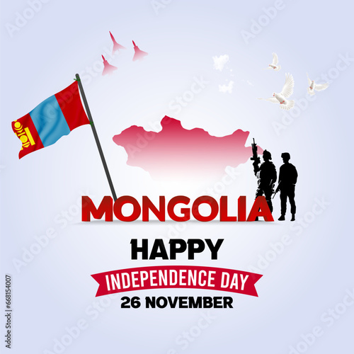 Mongolia Independence Day social media post and web banner