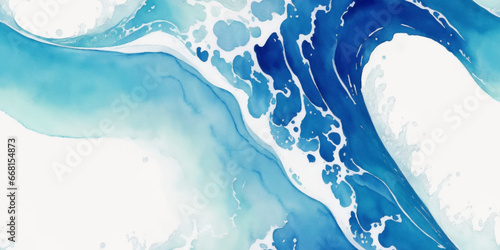 Abstract white and blue wave background. Abstract wave ocean web banner background.