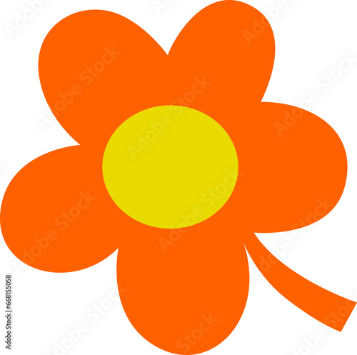 abstract orange flower