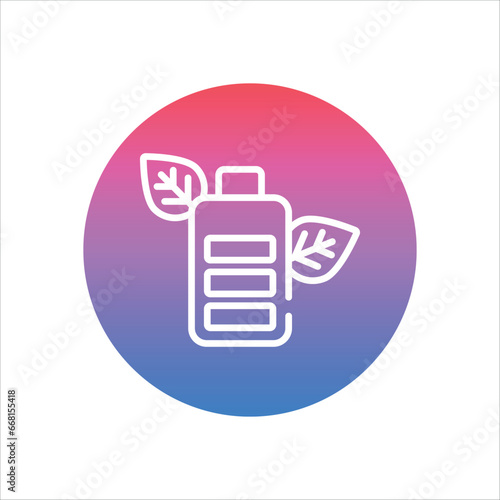 Eco Battery icon vector stock illustration photo