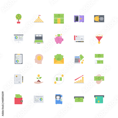 finance icon set