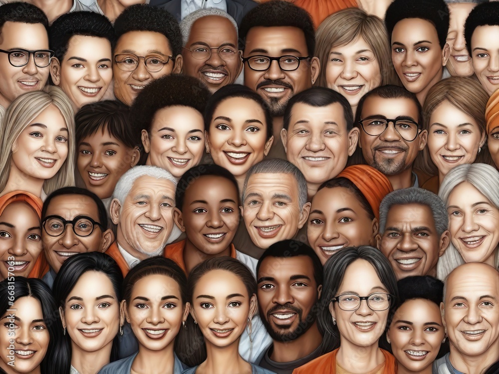 Group of people from all over the world. Generative ai Group of people from all over the world. Generative ai