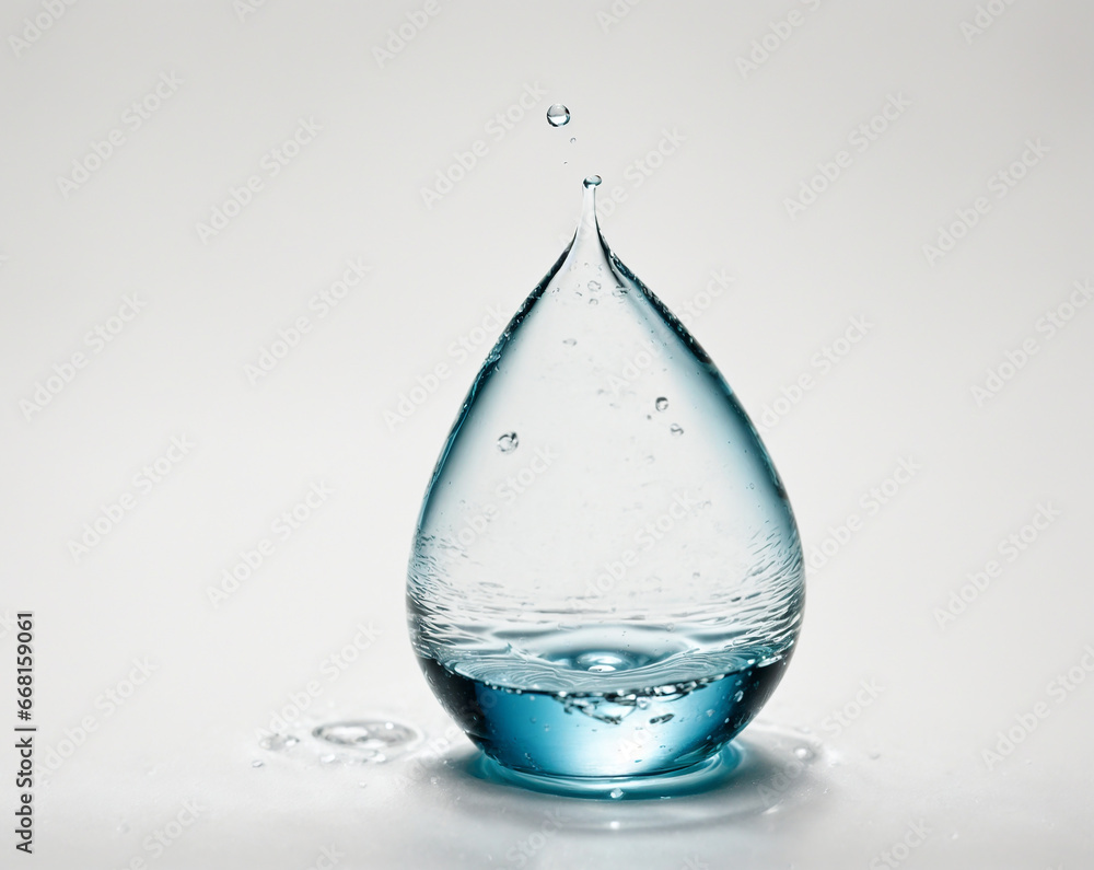 water drop splash on white water drop splash on white