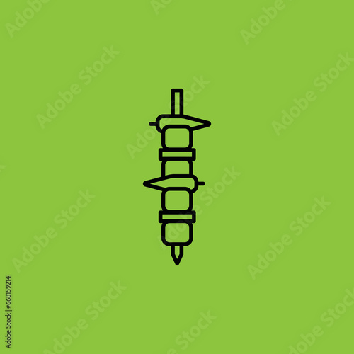 Kebab icon isolated. Fast Food Concept. - Vector