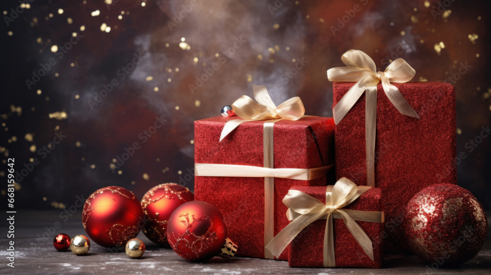 Christmas red gift boxes Christmas red gift boxes