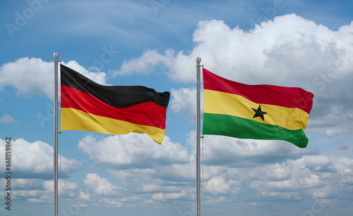 Ghana and Germany flags  country relationship concept