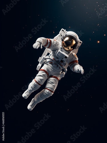 Astronaut Floating in the Vast Emptiness of Space - A Stunning and Surreal Image of Human Exploration Beyond Earth's Atmosphere Space adventure, exploration of the universe