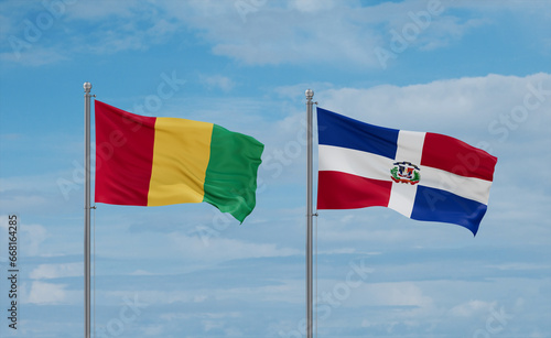 Belgium and Guinea-Conakry, Guinea flags, country relationship concept