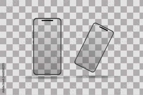 Smartphone Mockup vector Transparent eps 10
