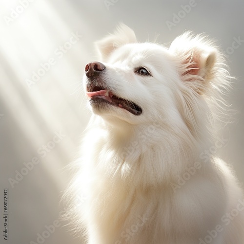 white pomeranian dog © Man888