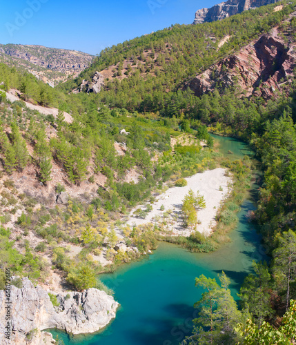 Mountain Gorge and Ermenek River in Karaman Province in South Central Turkey