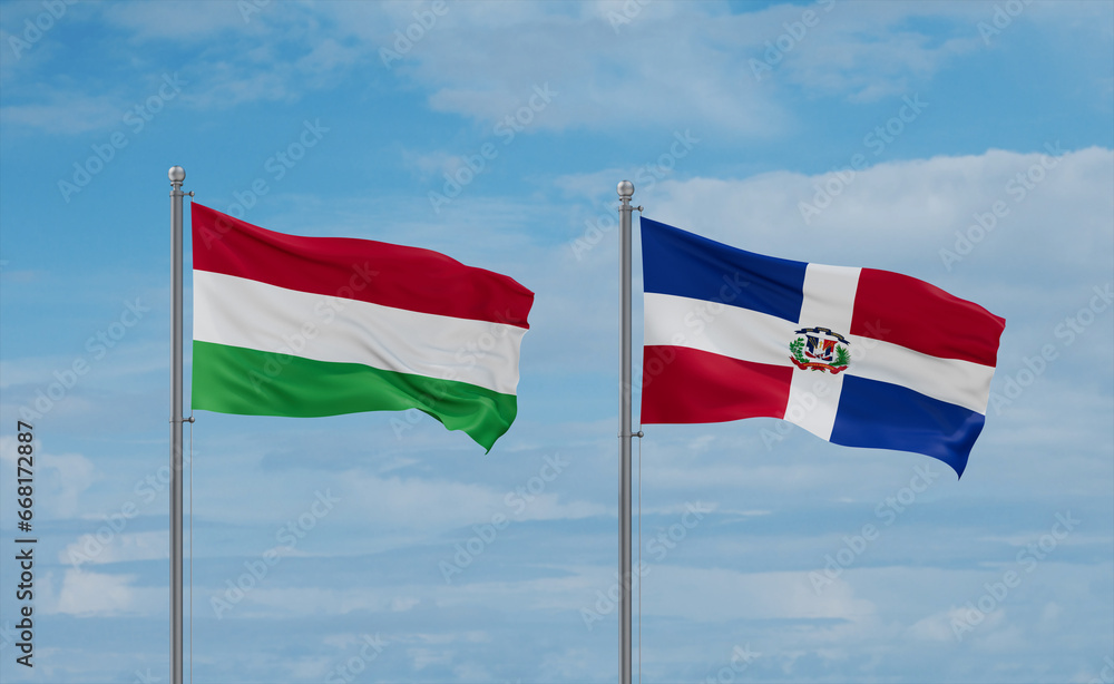 Belgium and Hungary flags, country relationship concept Belgium and Hungary flags, country relationship concept