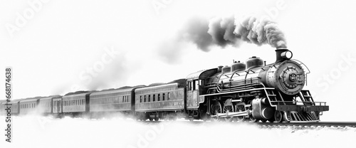 steam locomotive isolated on transparent background photo