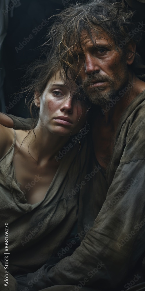 A picture of a man and a woman sitting next to each other. This image can be used to depict companionship, friendship, or a couple spending time together. A picture of a man and a woman sitting next to each other. This image can be used to depict companionship, friendship, or a couple spending time together.