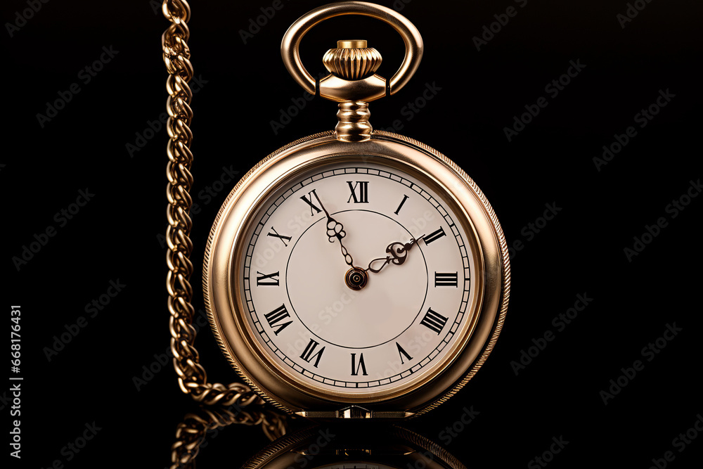 Antique pocket watch with chain Antique pocket watch with chain