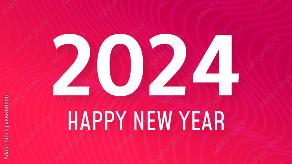 2024 Happy New Year on colorful background 2024 Happy New Year on colorful background