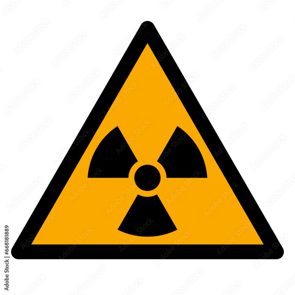 Vector graphic of ISO 7010 sign warning for radioactive material Vector graphic of ISO 7010 sign warning for radioactive material