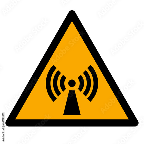 Vector graphic of ISO 7010 sign warning for non ionizing radiation