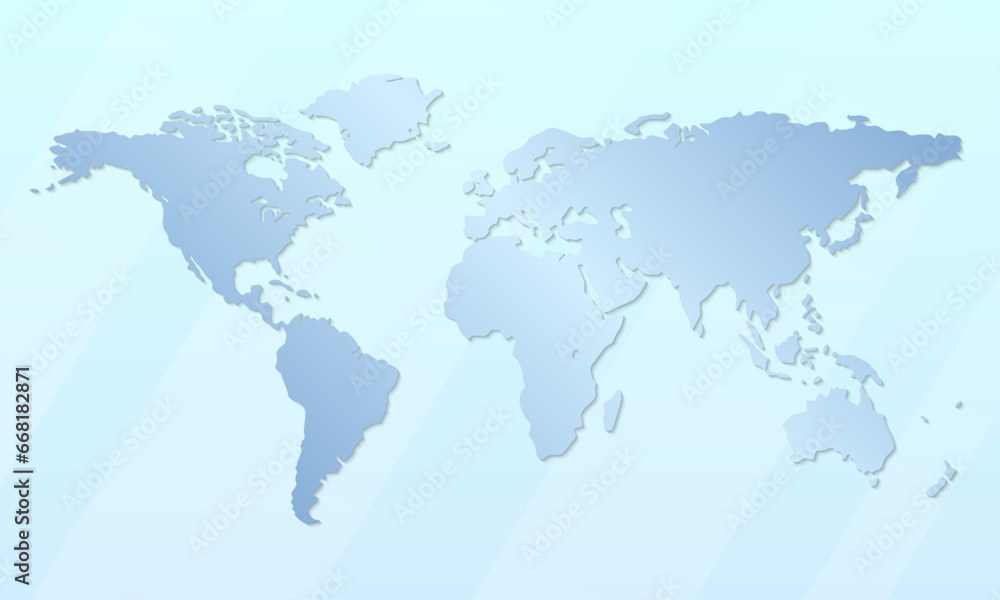 World map silhouette. Global earth background with continents. Vector illustration.