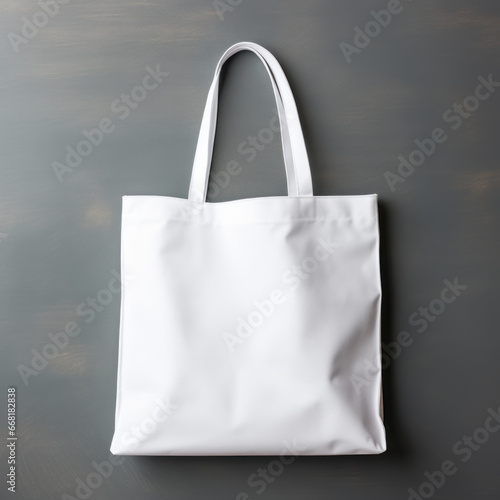maquette de sac fourre-tout en tissu blanc vierge pour personnalisation photo