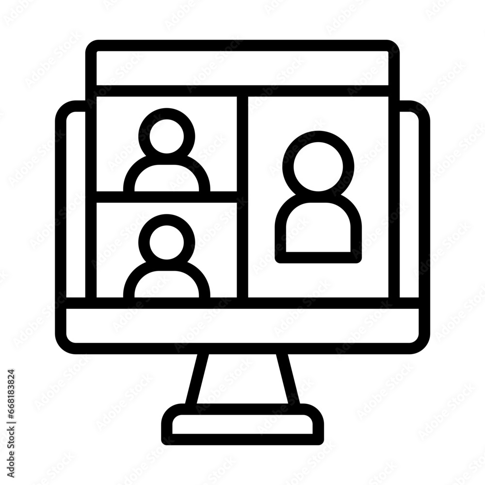 Webinar line icon Webinar line icon