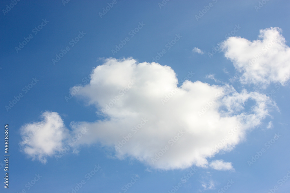 The contrast between the blue and white elements in the sky is visually appealing The contrast between the blue and white elements in the sky is visually appealing