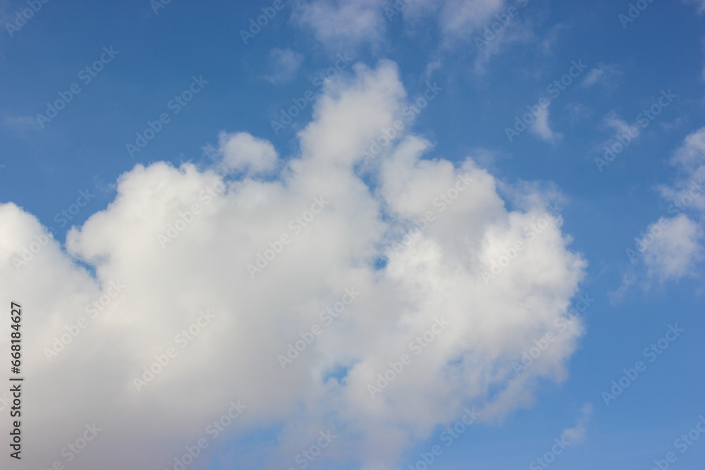 Nature's artistry is on full display when the sky is painted with shades of blue and layers of white clouds