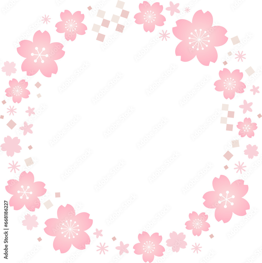春らしい桜の花のピンクの和風のフレームベクター素材
春らしい桜の花のピンクの和風のフレームベクター素材