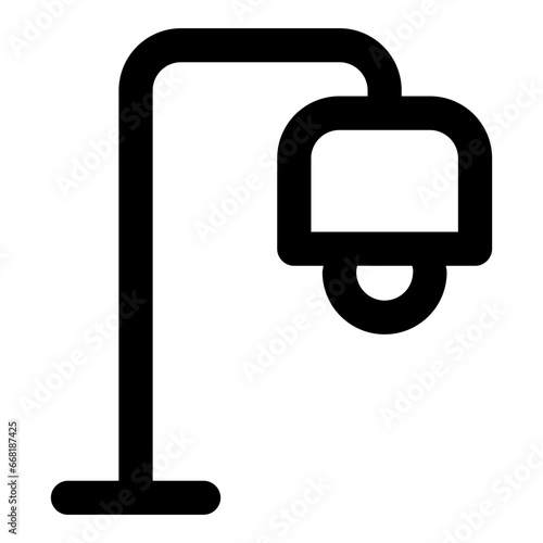 Floor lamp line icon photo