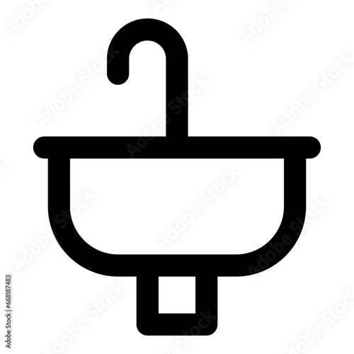 Sink line icon