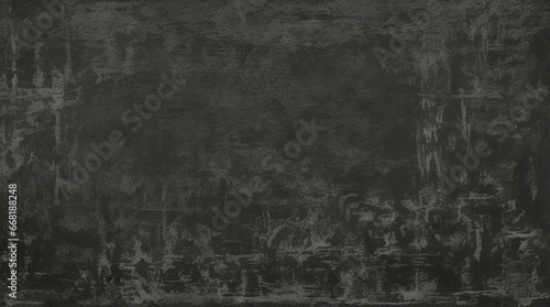 Black grungy, textured wall, covered in a variety of stains, drips, and smudges, Elegant black background, vintage distressed grunge texture and dark gray charcoal color paint