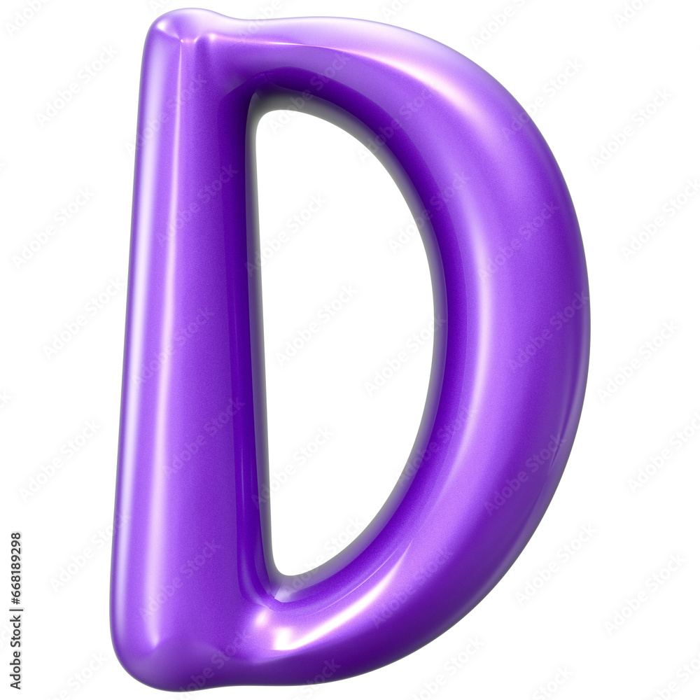 Font D 3D Rendering Font D 3D Rendering