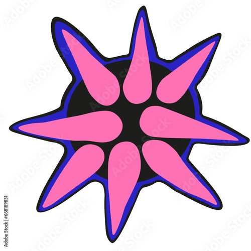 element in vector. subcultural object in flat style. icon template for print website app poster sticker. children teen icons series