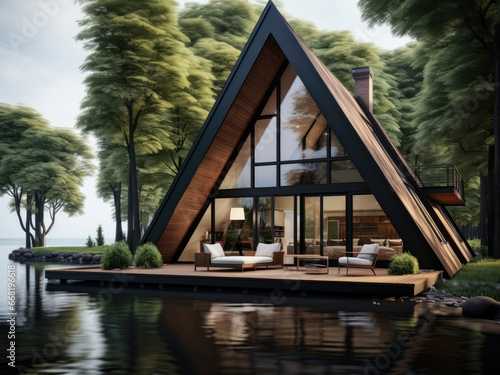 Beautiful house with stunning lake view.