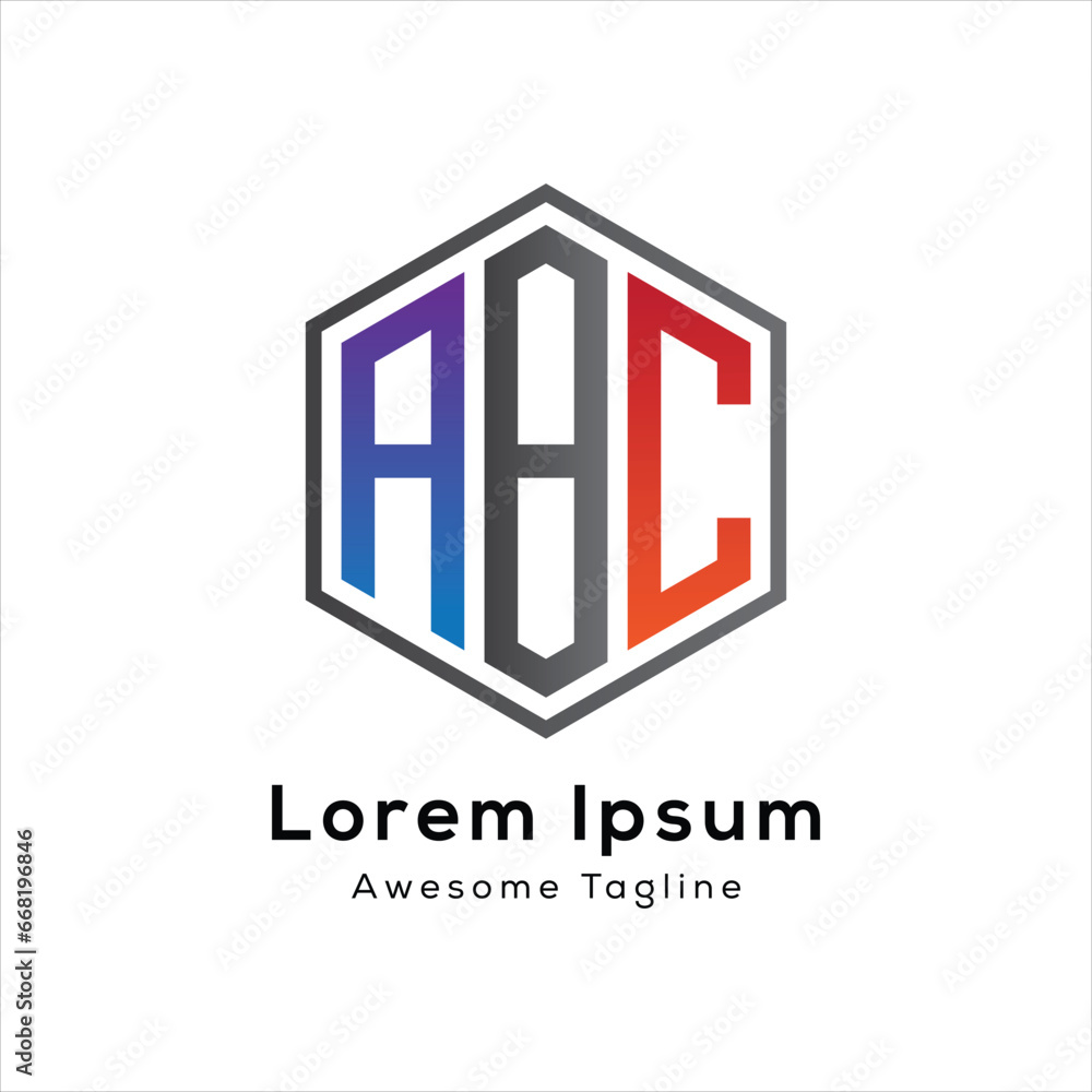 ABC letter logo design icon ABC letter logo design icon
