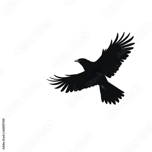 Black silhouette of a bird on white background.
