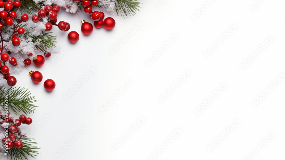 Beautiful Christmas background with white empty copy space for text or additional images Beautiful Christmas background with white empty copy space for text or additional images