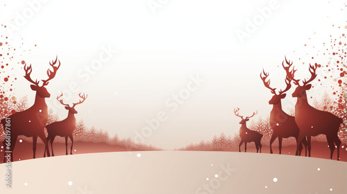 Beautiful Christmas background with white empty copy space for text or additional images photo