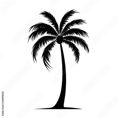 Black silhouette of a palm on white background.
