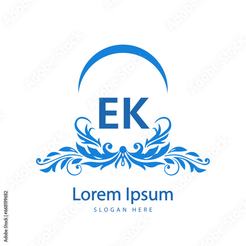 letter calligraphic Minimal monogram emblem style vector logo