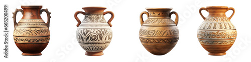 Ancient Pottery clipart collection, vector, icons isolated on transparent background