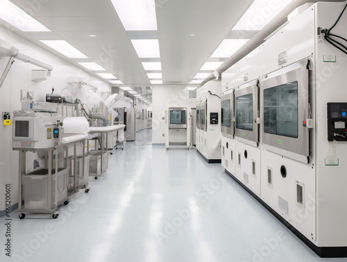 A sterile lab room with advanced equipment and tools for conducting delicate experiments.