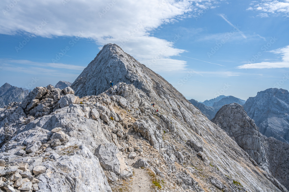 Prisojnik, or Prisank, Mountain. Sunny day in Julian Alps, Slovenia